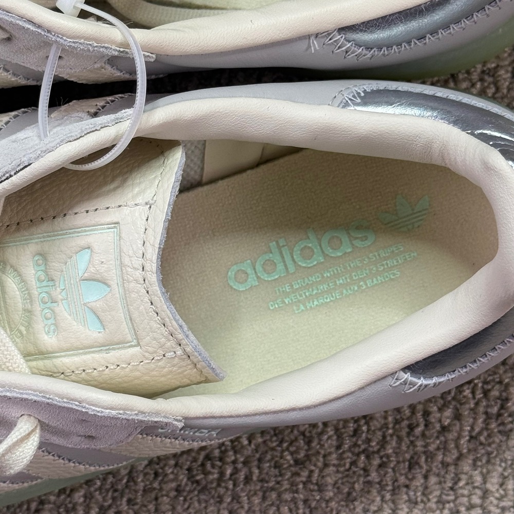 NWT Adidas Sambae W Platform Sneakers Women's 6.5 Grey Silver Mint Translucent - Picture 12 of 13